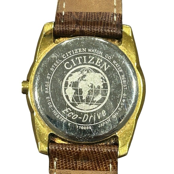 CITIZEN Eco-Drive Calendar Watch E100-H25721 Gold Plated Over Stainless Steel - Picture 4 of 4
